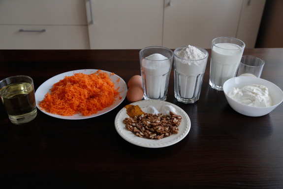 Ингредиенты для приготовления морковного... Морковный торт: пошаговый фото-рецепт