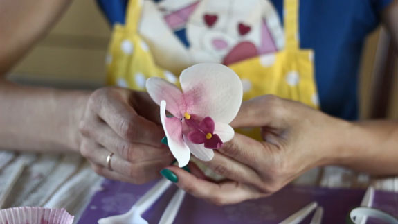 Как сделать орхидею из мастики